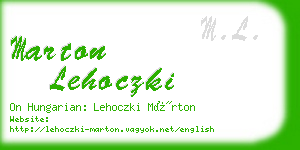 marton lehoczki business card